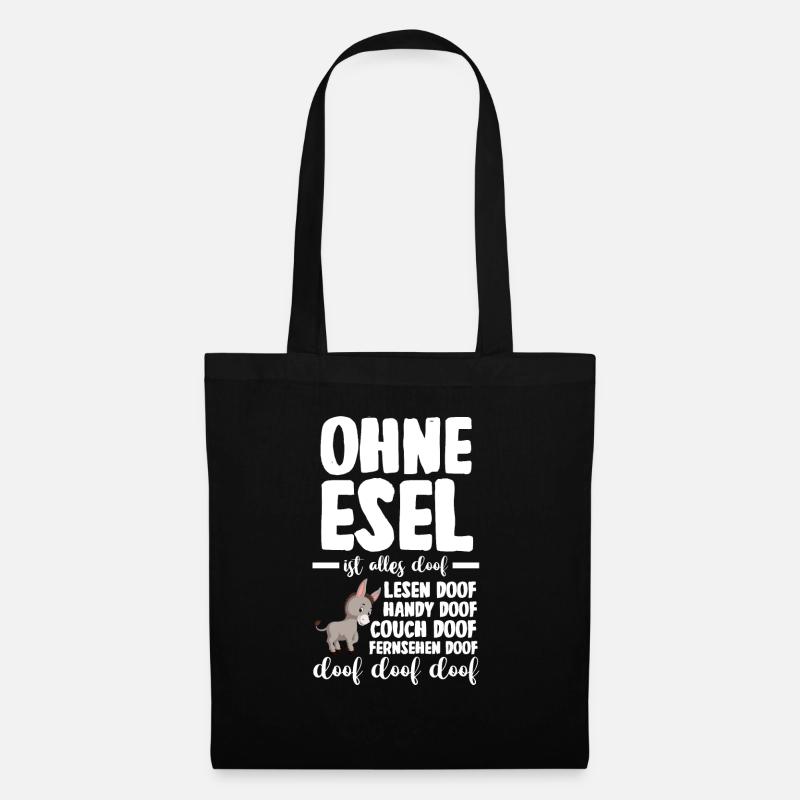 Beziehungsstatus Esel - Stoffbeutel - Schwarz