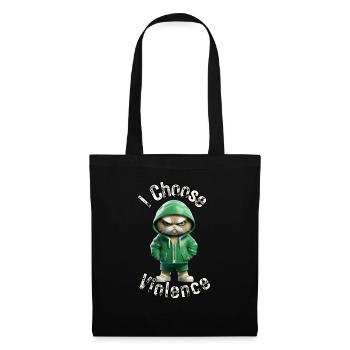 I Choose Violence Cat I Cat Lover I Anti Social - Tote Bag - black - Front