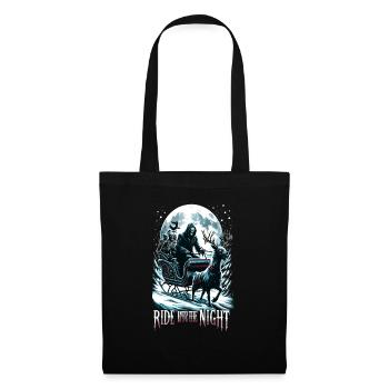 Ride into the Night - Sinister Santa Sleigh - Tote Bag - black - Front