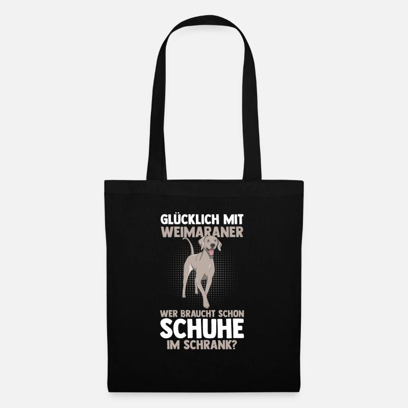 Hund Weimaraner - Stoffbeutel - Schwarz