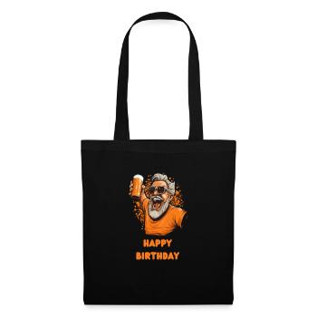 Chemise d’anniversaire festive « Cheers to Years » - Sac en tissu - noir - Devant