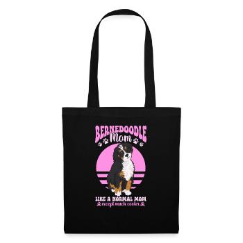 Chien Bernedoodle - Sac en tissu - noir - Devant