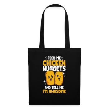 Chicken Nugget Liebhaber Chicken Nuggets - Stoffbeutel - Schwarz - Vorne