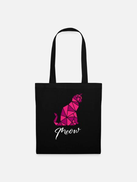Cats Geometric - Stoffbeutel - Schwarz