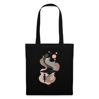 Vaisseau spatial Rocket Scifi - Sac en tissu - noir - Devant