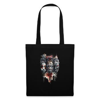 Afrique - Sac en tissu - noir - Devant
