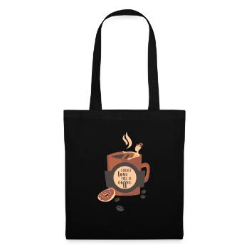 Forget love-fall in coffee- Kaffee Liebe verliebt - Stoffbeutel - Schwarz - Vorne