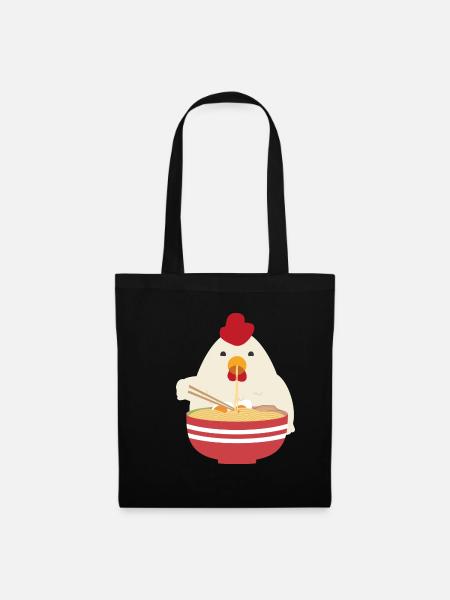 Ramen Huhn Hühnchen - Stoffbeutel - Schwarz