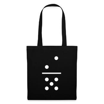 Domino Stein 2/5 - Stoffbeutel - Schwarz - Vorne