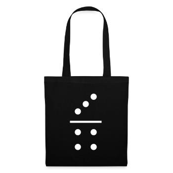 Domino Stein 3/4 - Stoffbeutel - Schwarz - Vorne