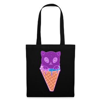 Crème glacée pour chat Crème glacée - Sac en tissu - noir - Devant