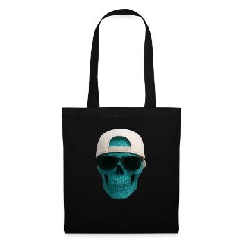 Totenkopf - Stoffbeutel - Schwarz - Vorne
