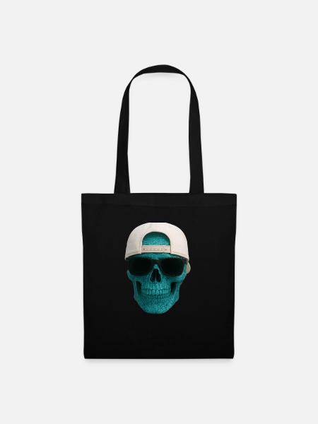 Totenkopf - Stoffbeutel - Schwarz