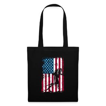 Diver USA flag Scubadiving - Stoffbeutel - Schwarz - Vorne