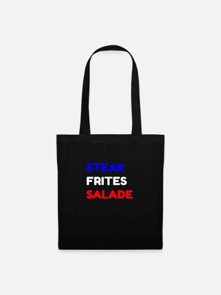 Steak Fries Salat - Stoffbeutel - Schwarz