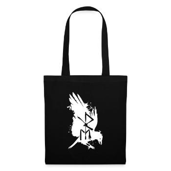 Raven Bindrune Nordic Elder Futhark Rune - Stoffbeutel - Schwarz - Vorne