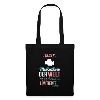 Meilleure femme mécanicienne au monde - 100 % authentique - Sac en tissu - noir - Devant
