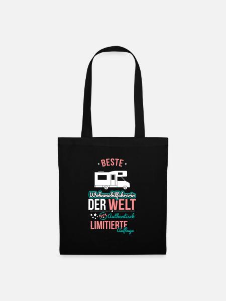 Beste Wohnmobilfahrerin - 100% Authentisch - Stoffbeutel - Schwarz