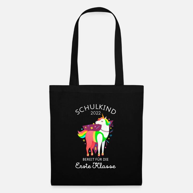 Schulkind 2022 - Einhorn Einschulung Geschenk - Stoffbeutel - Schwarz