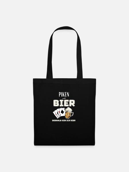Piken und Bier - Stoffbeutel - Schwarz