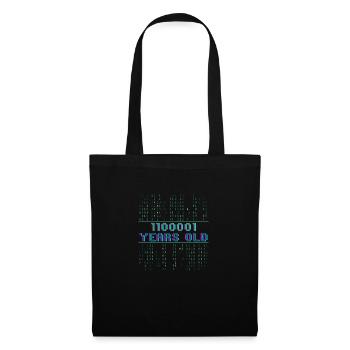 97e anniversaire 97 ans Code binaire Informatique - Sac en tissu - noir - Devant