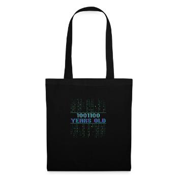 76th Birthday 76 years old Binary Code Computer Science - Tote Bag - black - Front