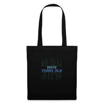 18. Geburtstag 18 Jahre alt Binärcode Coder - Stoffbeutel - Schwarz - Vorne