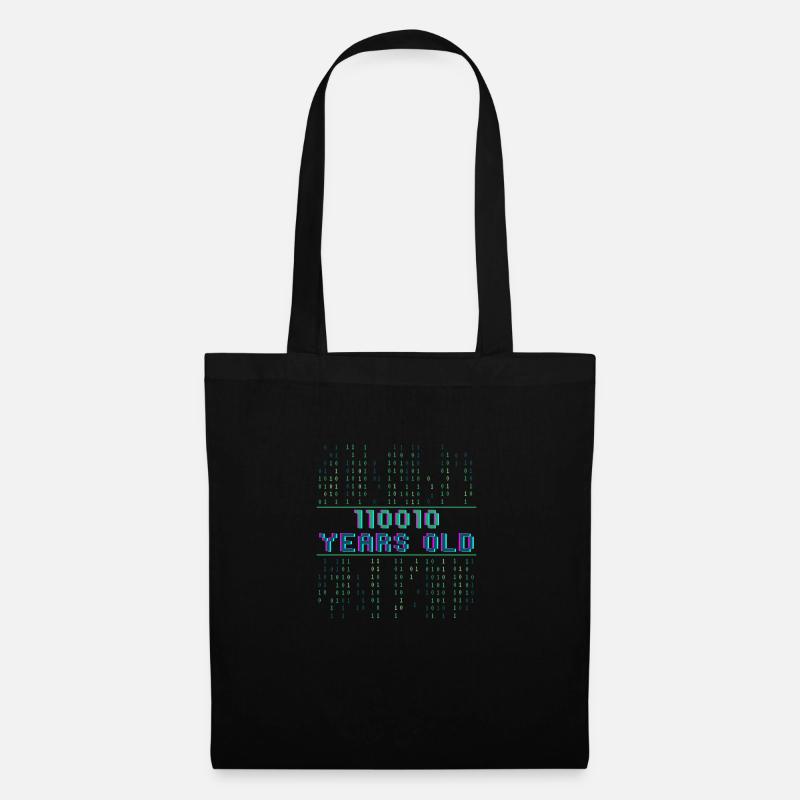 50th Birthday 50 Year Old Binary Code Coder - Tote Bag - black