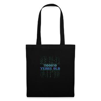 98th Birthday 98 Years Old Binary Code Coder - Tote Bag - black - Front