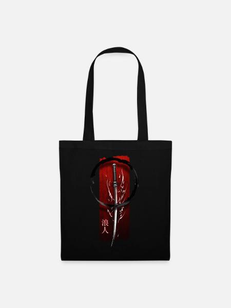 Wandering Spirit: Katana Sword with 'Ronin' Inscri - Tote Bag - black