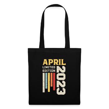 April 2023 - Geburtstagsgeschenk April 2023 April - Stoffbeutel - Schwarz - Vorne