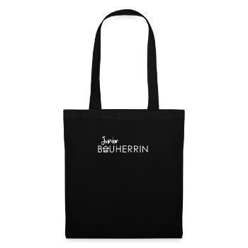 Junior Bauherrin | Kind Hauskauf | Eigenheim - Stoffbeutel - Schwarz - Vorne