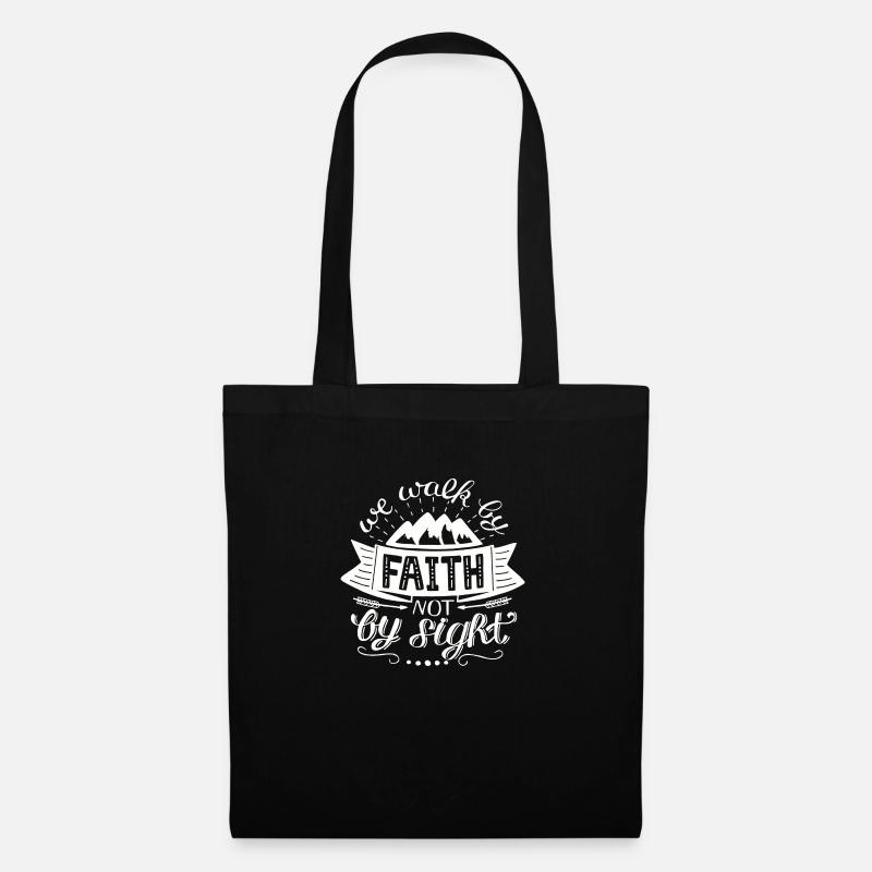Walk by Faith - Stoffbeutel - Schwarz