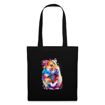 Cute Hamster Rainbow Colors - Tote Bag - black - Front