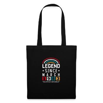 1983 Legend Since Birthday Gift March - Tote Bag - black - Front