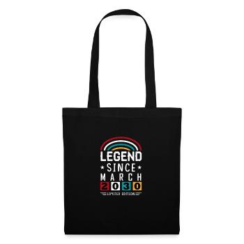 2030 Legend Since Birthday Gift March - Tote Bag - black - Front