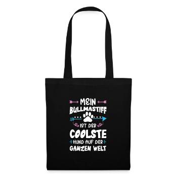 bullmastiff hund spruch - Stoffbeutel - Schwarz - Vorne