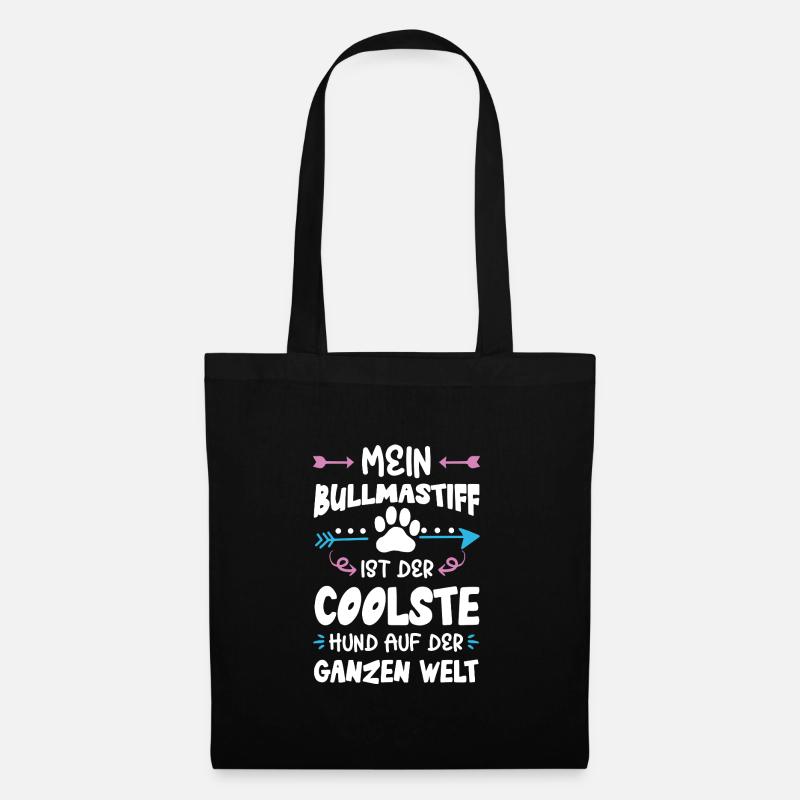 bullmastiff hund spruch - Stoffbeutel - Schwarz