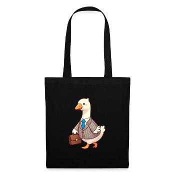 Serious Goose in Business Suit Design - Tote Bag - black - Front