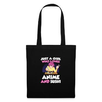 Juste Une Fille Qui aime Les Animes Et Sushi - Sac en tissu - noir - Devant