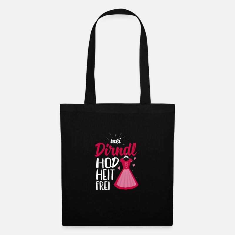 Dirndl is in da Wäsch - Bavarian - Tote Bag - black