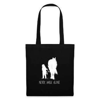 Cheval cadeau fille équitation cavalier - Sac en tissu - noir - Devant