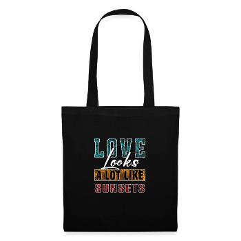 Love Looks A Lot Like Sunsets - Tote Bag - black - Front