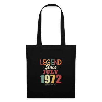 Geburtstagsgeschenk 52 Jahre Juli 1972 Legende - Stoffbeutel - Schwarz - Vorne