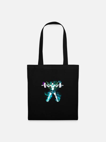 Fitness Girl smoked gym training sports - Tote Bag - black