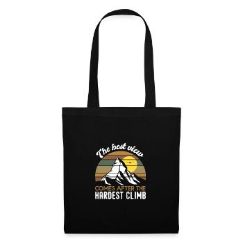 The Best View climb gift motivation climbing - Tote Bag - black - Front