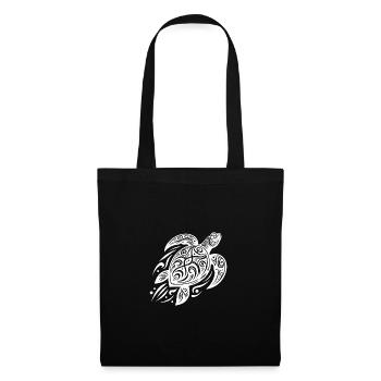 Powerful Pacific Turtle Meets Tribal - Tote Bag - black - Front