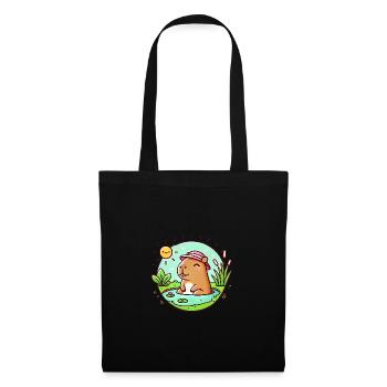 Chill Capybara au soleil Illustration - Sac en tissu - noir - Devant