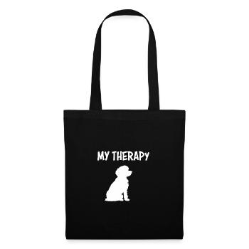 My Therapy - Hunde - Stoffbeutel - Schwarz - Vorne