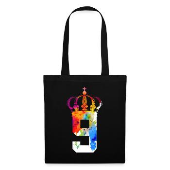 KING 9 ANS QUEEN 9E ANNIVERSAIRE - Sac en tissu - noir - Devant